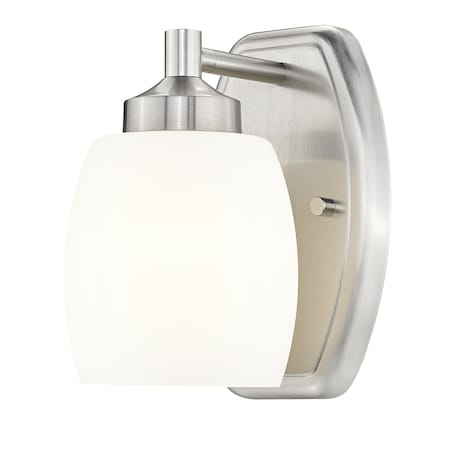 Z-Lite Kendrick 1 Light Wall Sconce, 4.75in. W x 8in. H, Brushed Nickel 745-1S-BN